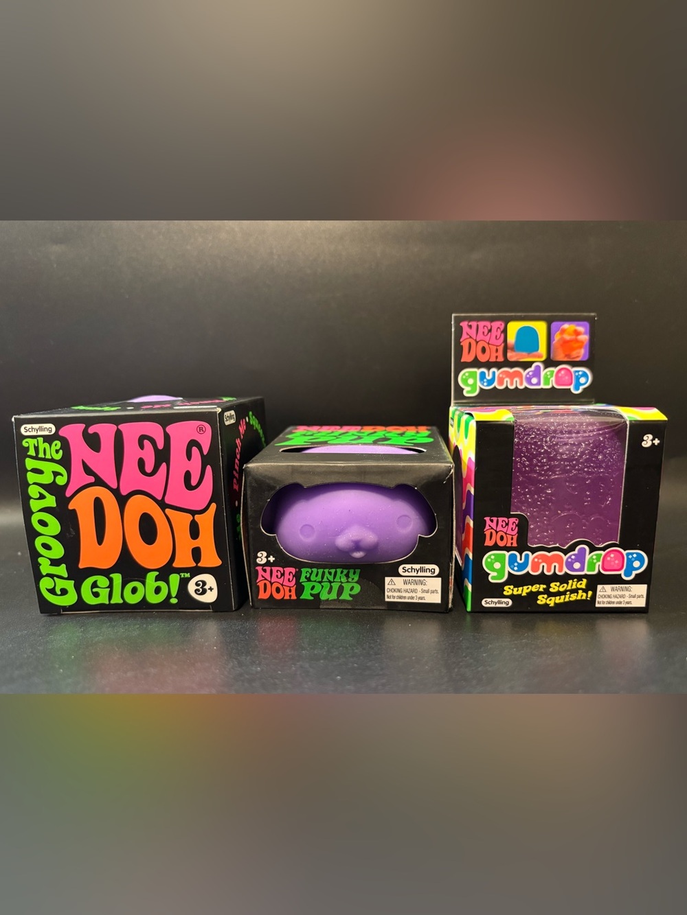 Schylling Purple NeeDoh Bundle - Classic Groovy
Glob, Funky Pup & Gumdrop NWT